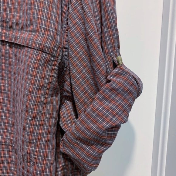 The North Face Long Sleeve Red Blue Plaid Shirt - Picture 5 of 11